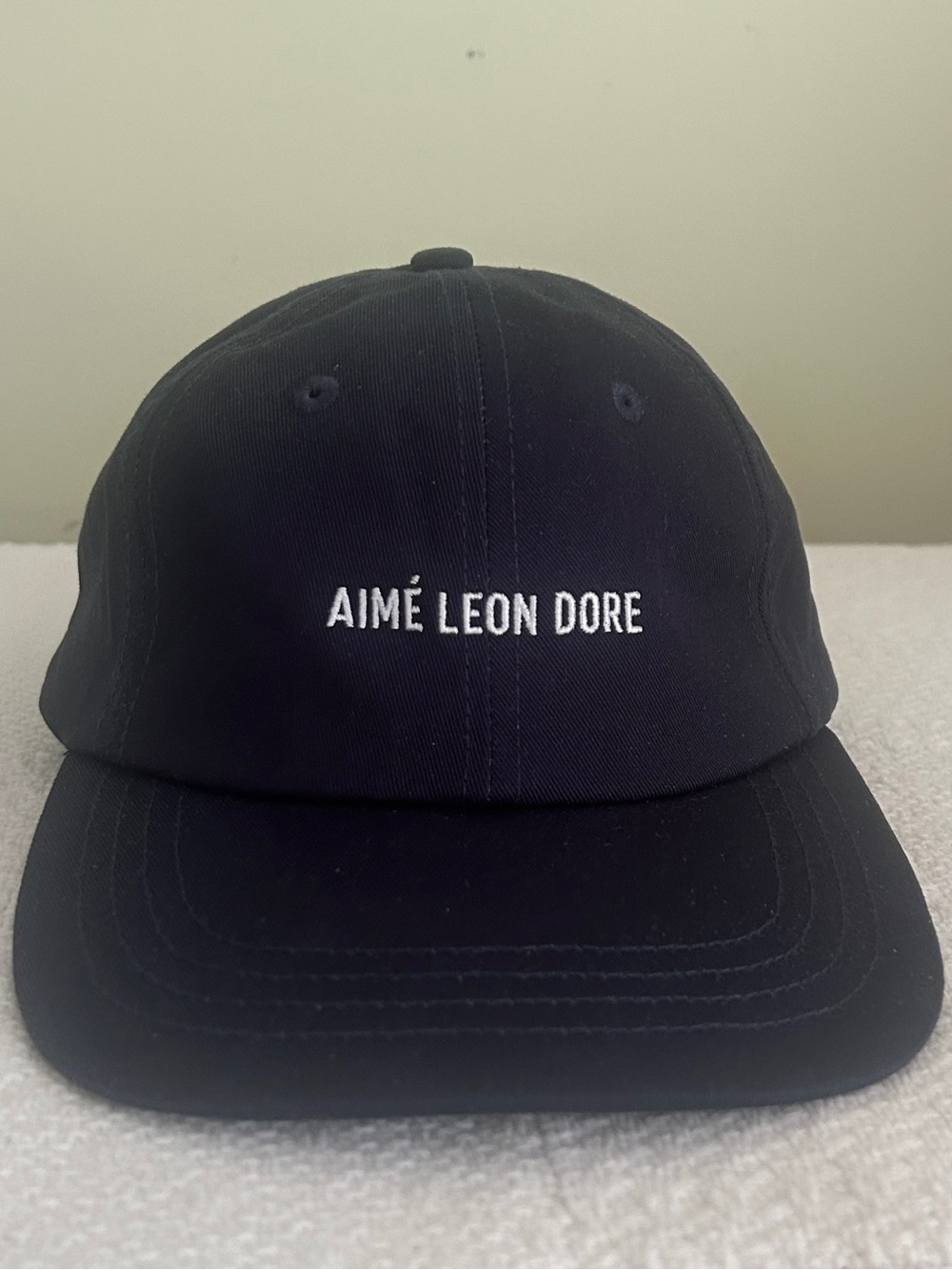 Aimé Leon Dore ALD Navy Blue Cotton Logo Hat Cap NWOT